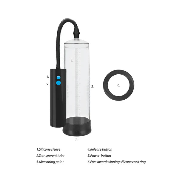 Pumped Extreme Power Rechargeable Automatic Penis Pump Clear
