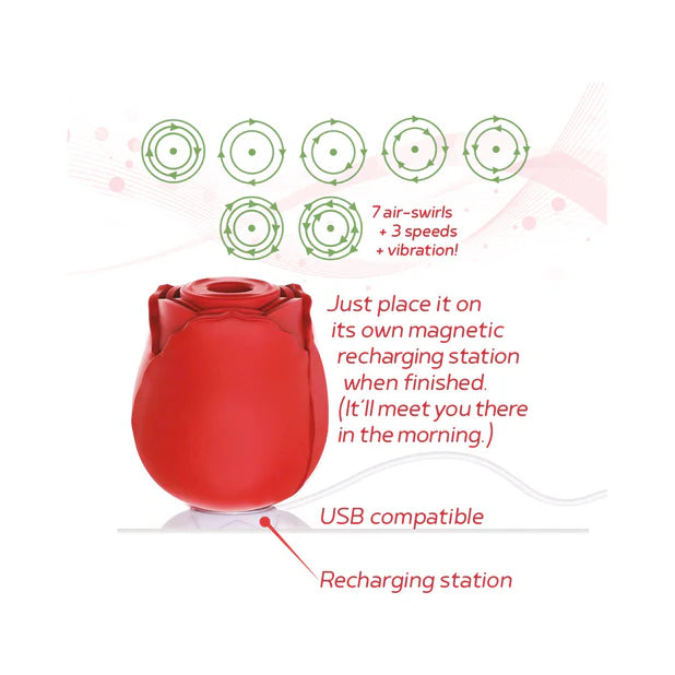 Wild Rose the Classic Suction Vibrator Red