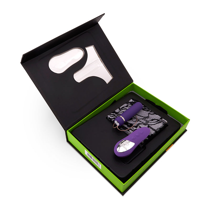 Nu Sensuelle Remote Control Pleasure Panty - Black/ Purple