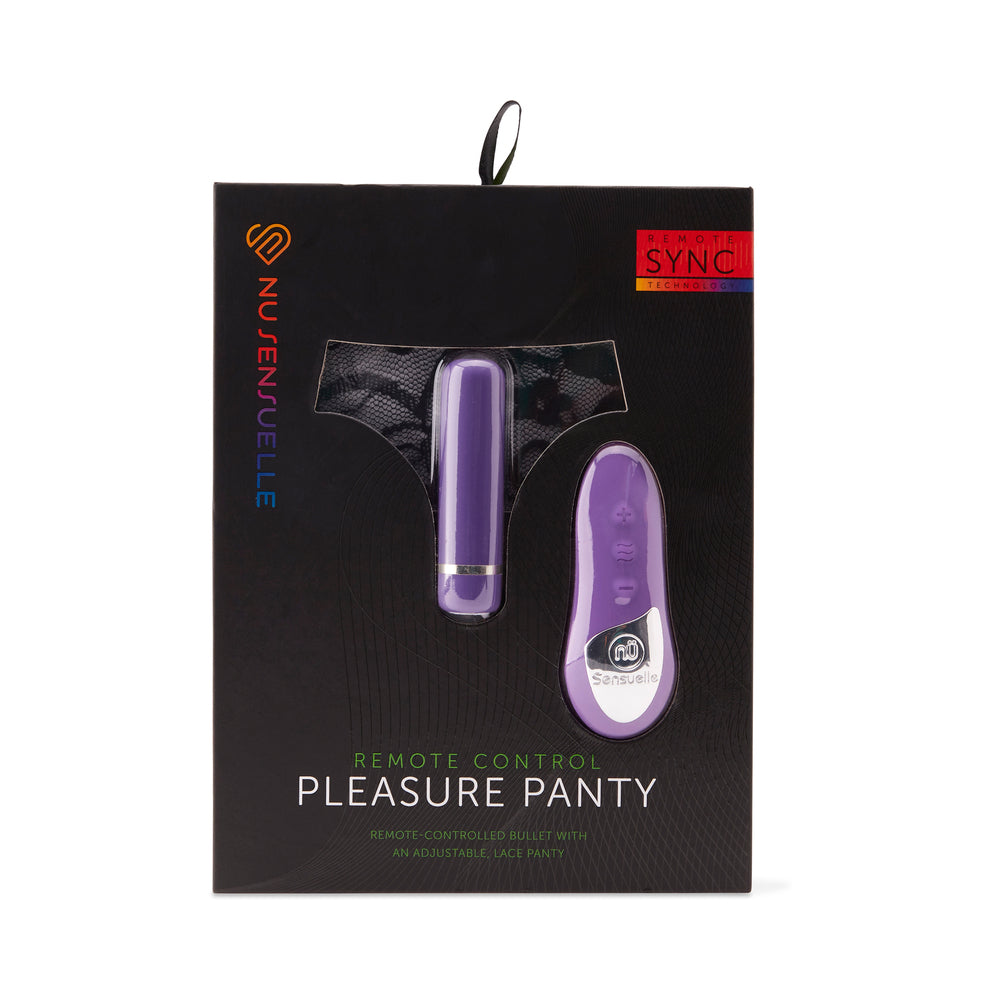 Nu Sensuelle Remote Control Pleasure Panty - Black/ Purple